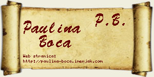 Paulina Boca vizit kartica